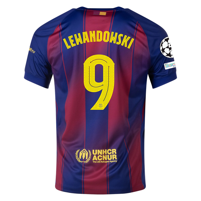 Maillot Domicile Barcelone Lewandowski 2025/26 (Ligue des Champions)