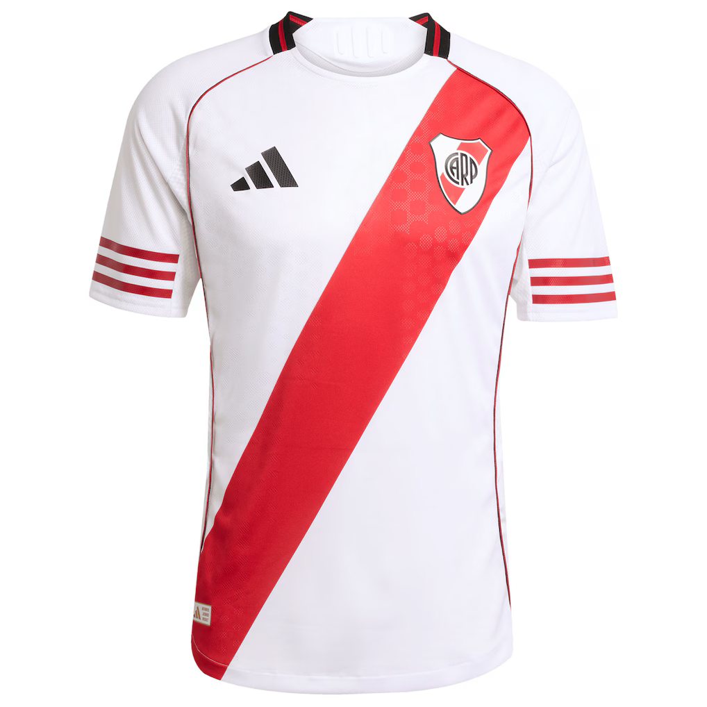River Plate Home Jersey 2025/2026 – red and striped retro football jersey front view