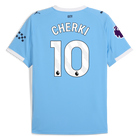Cherky Manchester City Jersey 2026 (Premier League) – blue and striped retro football jersey front view