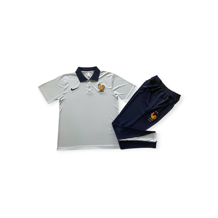 France 2024 Polo Training Set White/Navy