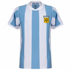 Argentina 1978 Kempes Retro Jersey – striped retro football jersey front view