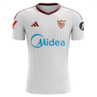 Sevilla FC Alexis Sánchez Home Jersey 2025/26 – white and striped retro football jersey back view