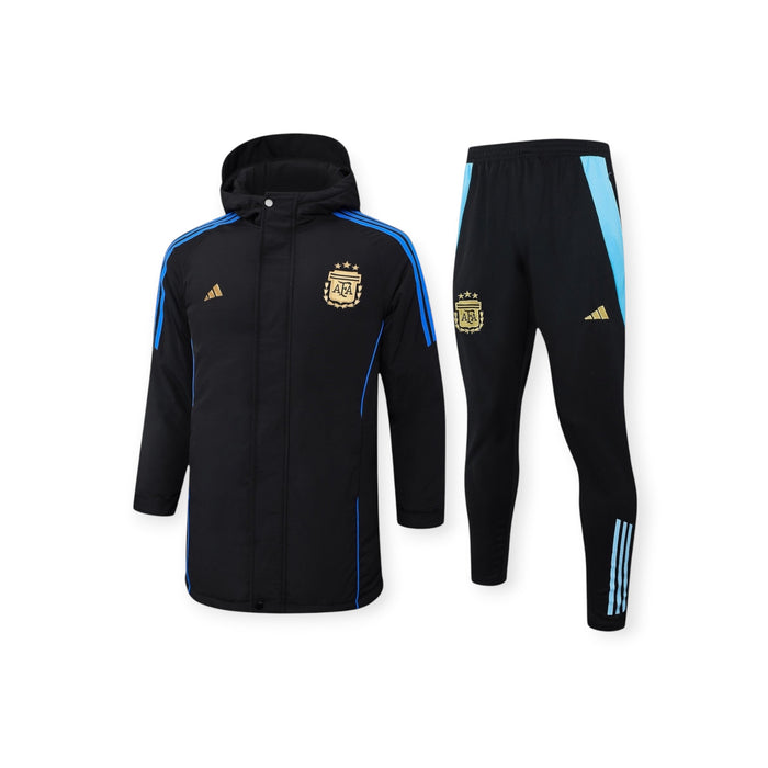 Argentina 2026 Hooded Parka Black/Gold | Adidas