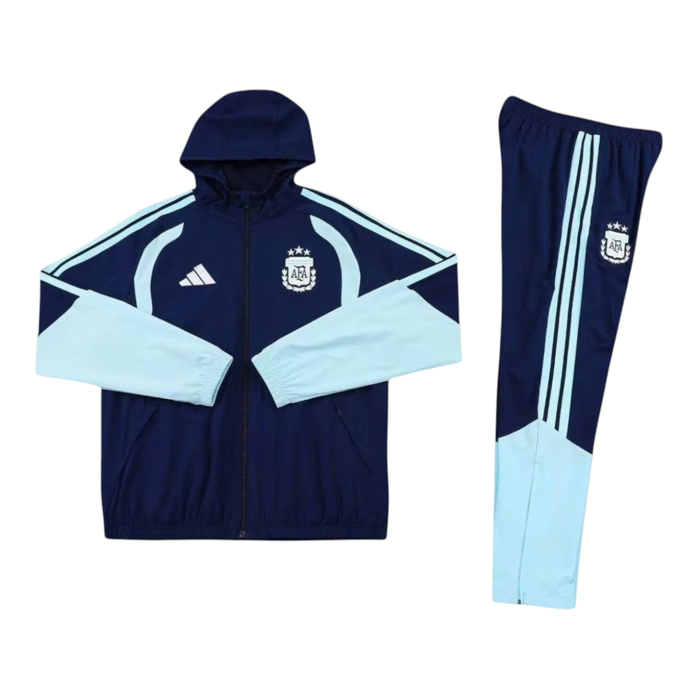 Argentina 2024 Hooded Windbreaker Navy/Light Blue | Adidas