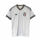 Italy Away Kit 2026 – blue and geometric retro football jersey front view