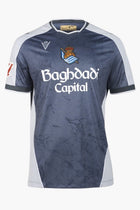 Real Sociedad Away Kit 2025/2026 (La Liga) – striped retro football jersey front view