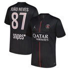 PSG João Neves Away Kit 2025/26 (Ligue 1) - Jordan – retro football jersey detail view