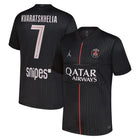 PSG Kvaratskhelia 4th Kit 2025/26 (Ligue 1) – retro football jersey detail view